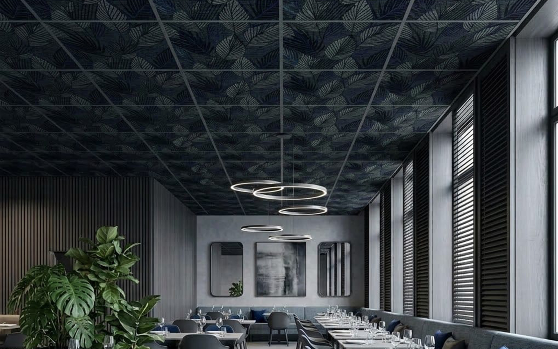Sky Tile, ψευδοροφή, διακοσμητικά πάνελ οροφής, πάνελ ψευδοροφής 60x60, ceiling tiles, ξενοδοχειακές ψευδοροφές, acoustic ceiling tiles, decorative ceiling panels, επαγγελματικοί χώροι, ανακαίνιση ξενοδοχείου